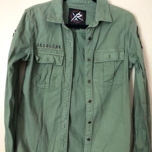 ARMY GREEN YOUNG AND RESTLESS BUTTON UP / JACKET